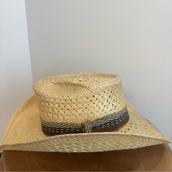 Resistol Stagecoach Western Cowboy Hat 6 3/4 Self Conforming Straw Tan USA Texas - Picture 2 of 16